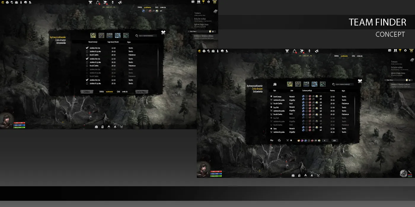 Team finder: Currently working on...